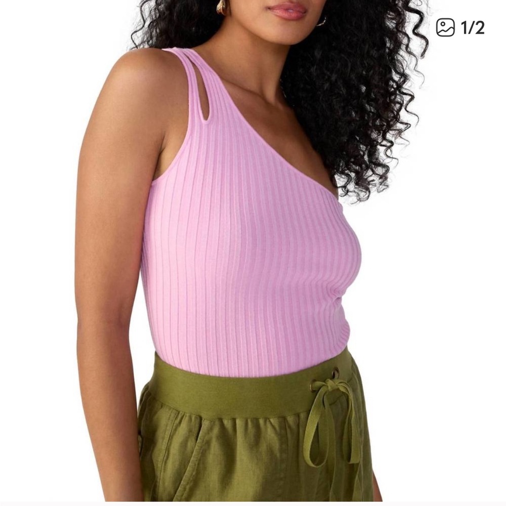 Sanctuary One Shoulder Rib Tank
